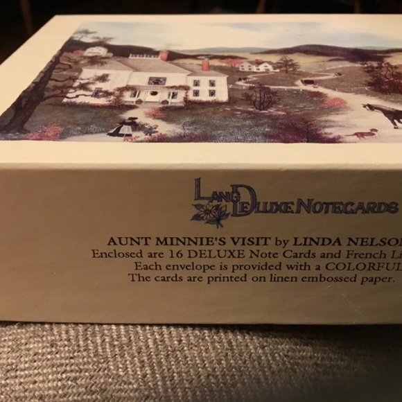 Note Cards (6) Linda Nelson Stocks “Aunt Minnie’s Visit, + (4) Kinkade cards - Picture 2 of 7